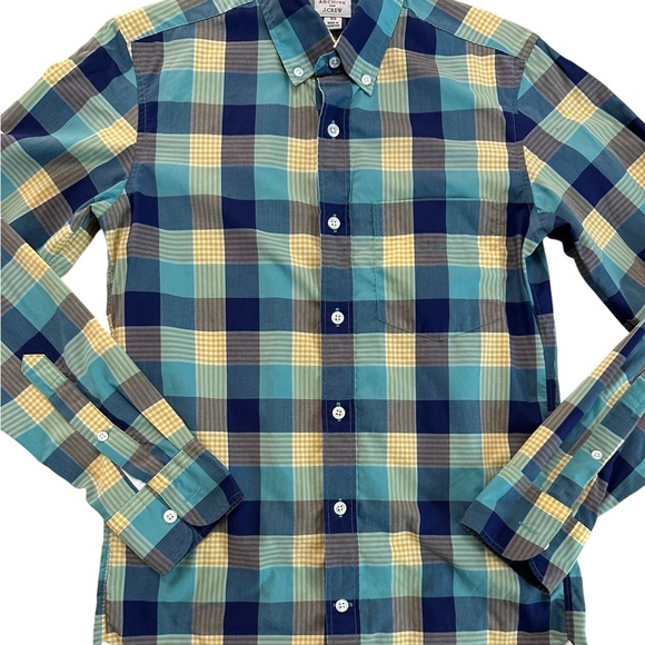 Thomas Mason Archive for J. Crew Slim Plaid Button Up Shirt Men's XS Cotton - Picture 17 of 17